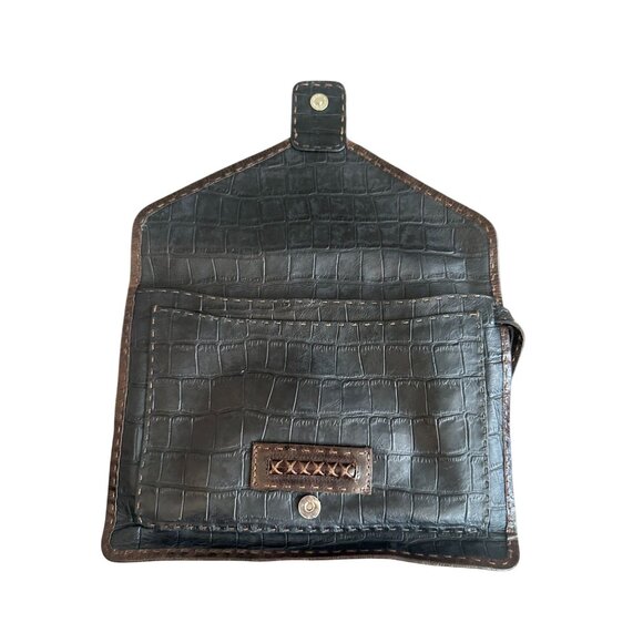 CARLA MANCINI Brown Leather Oversized Envelope Clutch Bag w/ Dustbag - Picture 4 of 9